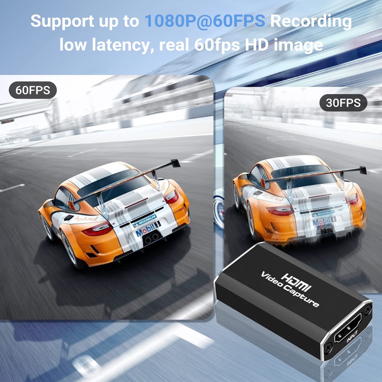 avedio links Capture Card 1080p 60fps, 4K HDMI to USB Video Game Capture Card with USB to USB/Type-C Cable, Video Audio Capture Card for Broadcast Live and Record with DSLR, Camcorder