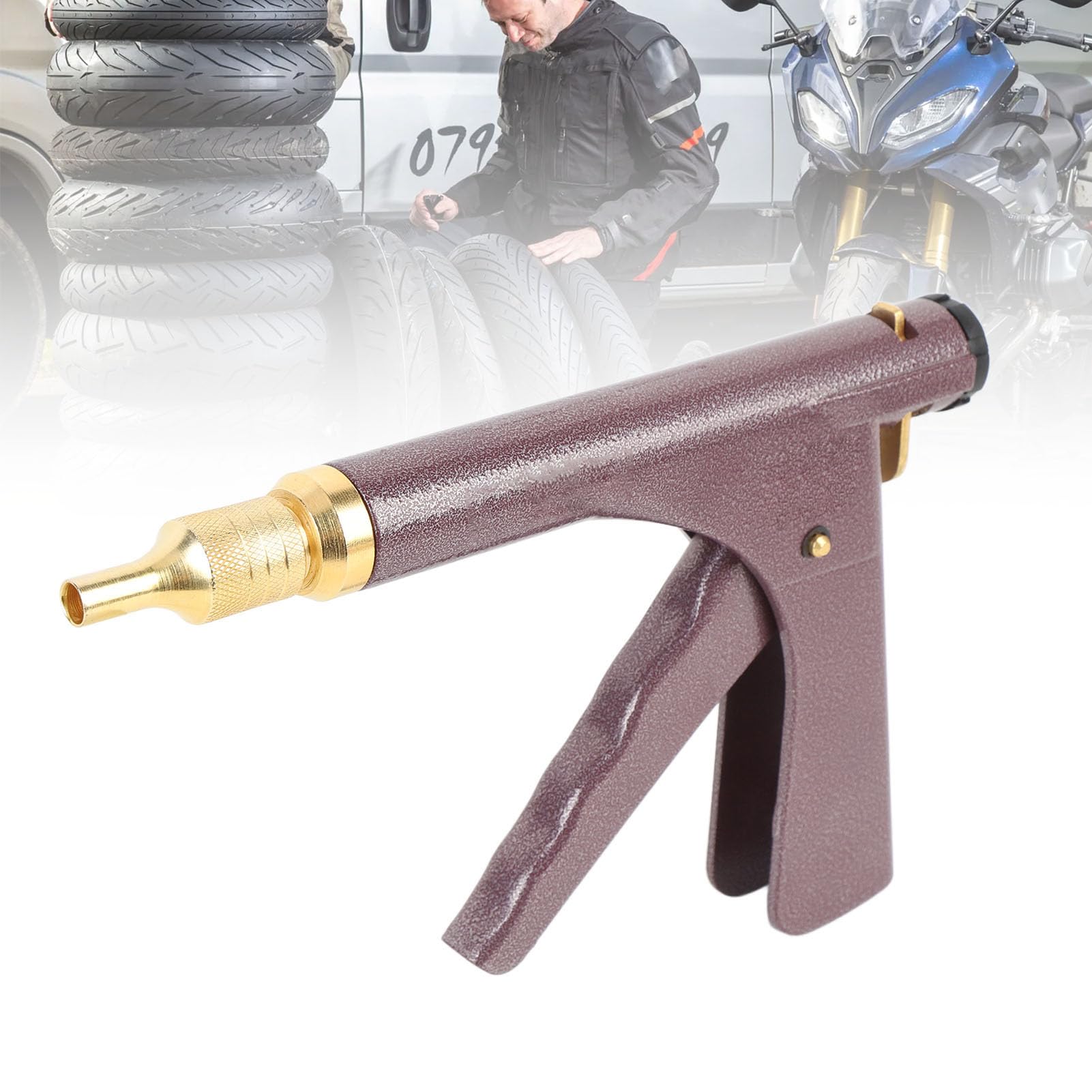 Qqmora Kit de Herramientas de Reparación de Neumáticos Kit de Reparación de Tapones de Neumáticos de de sin Cámara de Gatillo Enchufador con Resorte 32