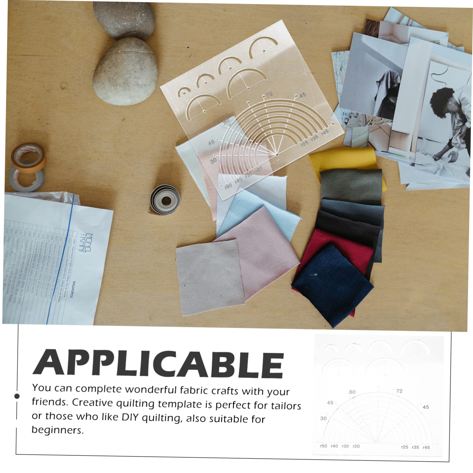 4pezzi Per Quilting Acrilico Design Righello Per Patchwork Template Per e Artigianali Per Misurazioni e Tagli Precisi