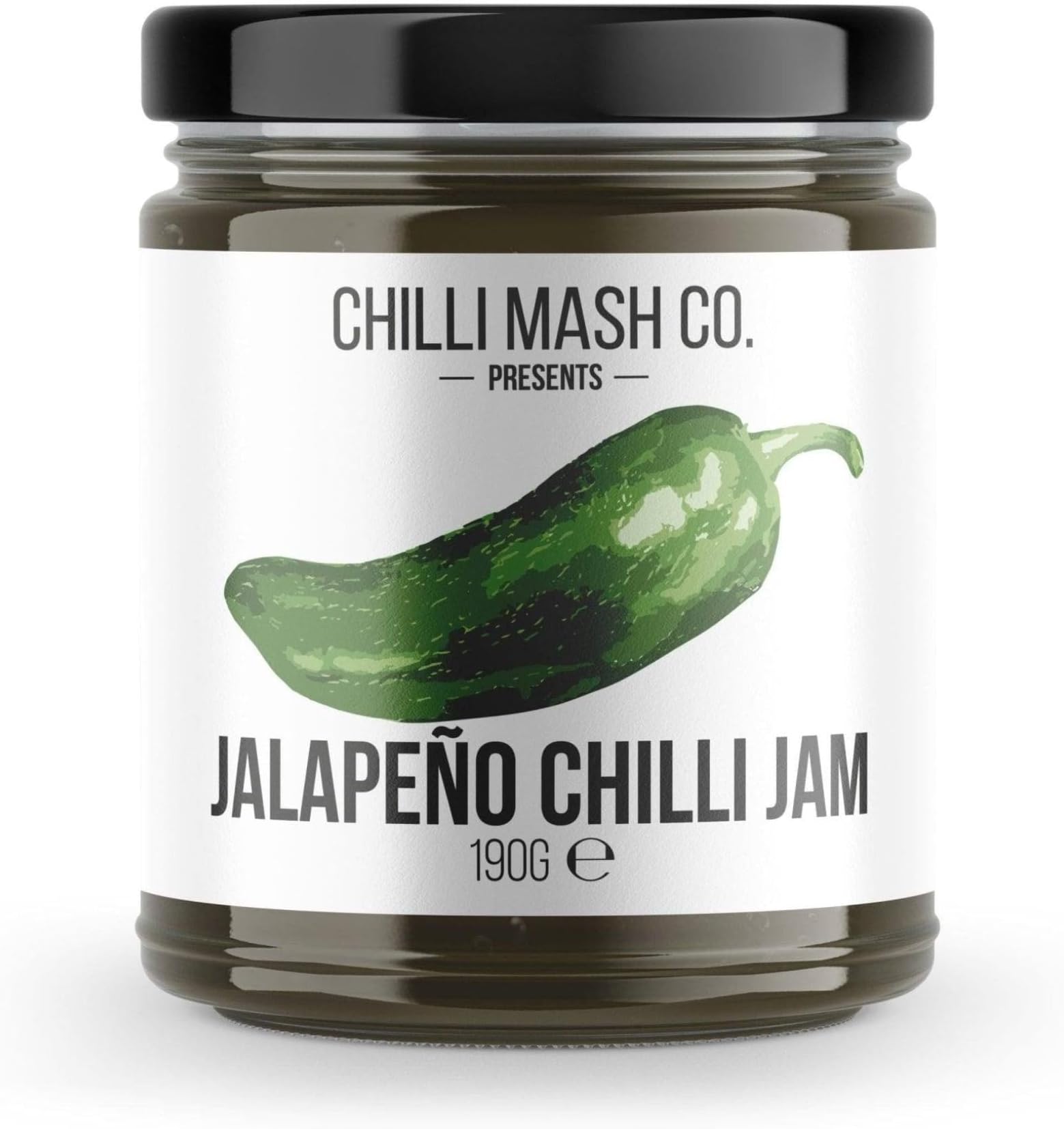 Jalapeno Chilli Jam | Chilli Mash Company | Mild | 125ml | Made using British grown Black Bullet Jalapeño chilli & apples | No additives or artificial preservatives | Vegan Friendly