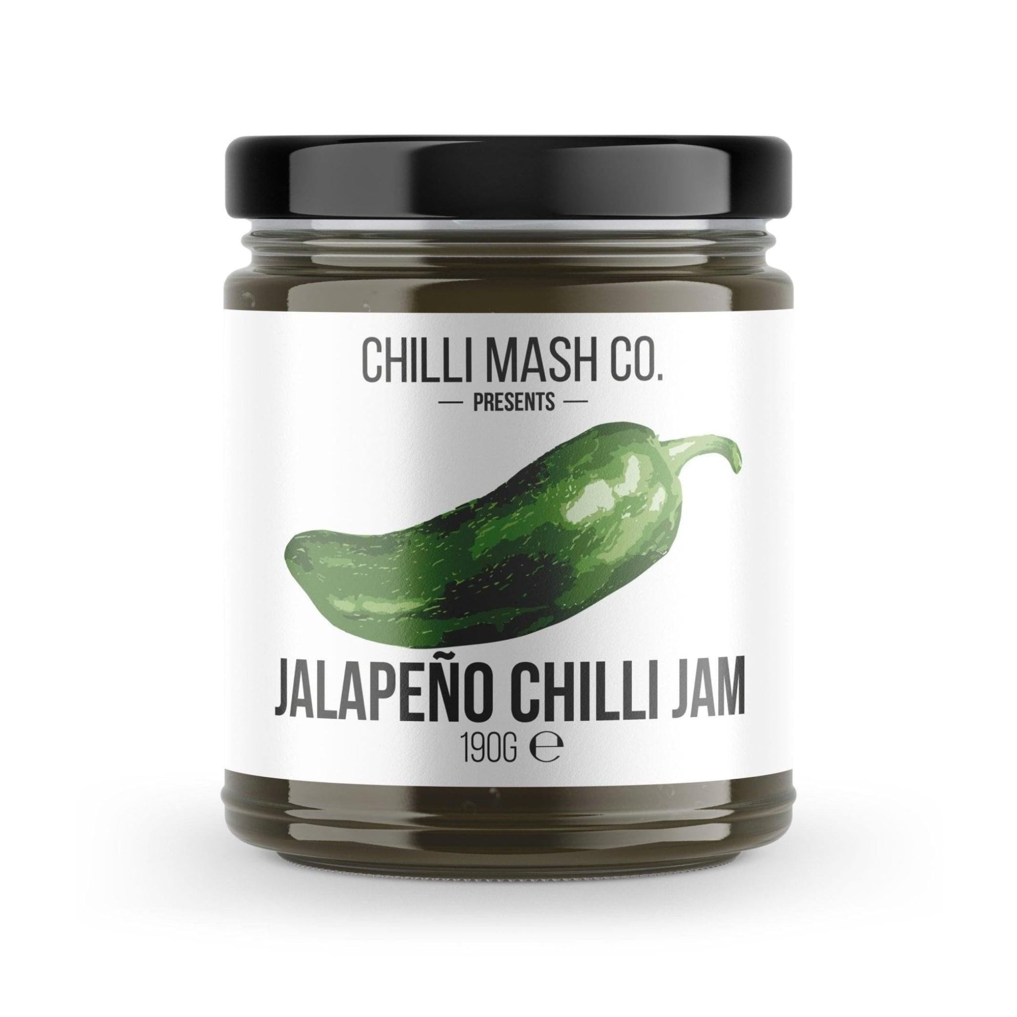 Jalapeno Chilli Jam | Chilli Mash Company | Mild | 125ml | Made using British grown Black Bullet Jalapeño chilli & apples | No additives or artificial preservatives | Vegan Friendly