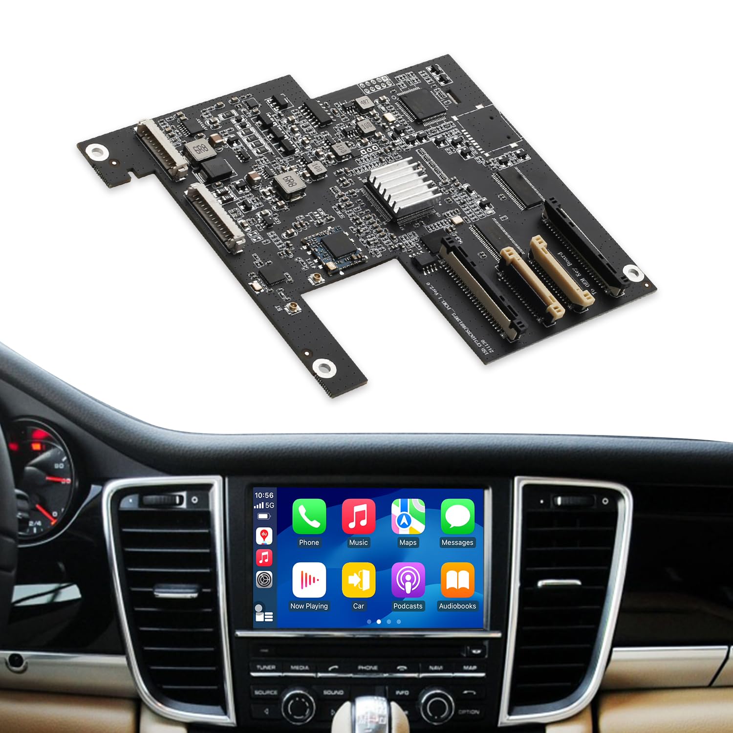 ISUDAR Módulos inalámbricos Carplay para Porsche Panamera Cayenne Macan Cayman Boxster 911 718 PCM 3.1 Android Auto Mirror Link Supports Camera Steering Wheel Control Retrofit Kit