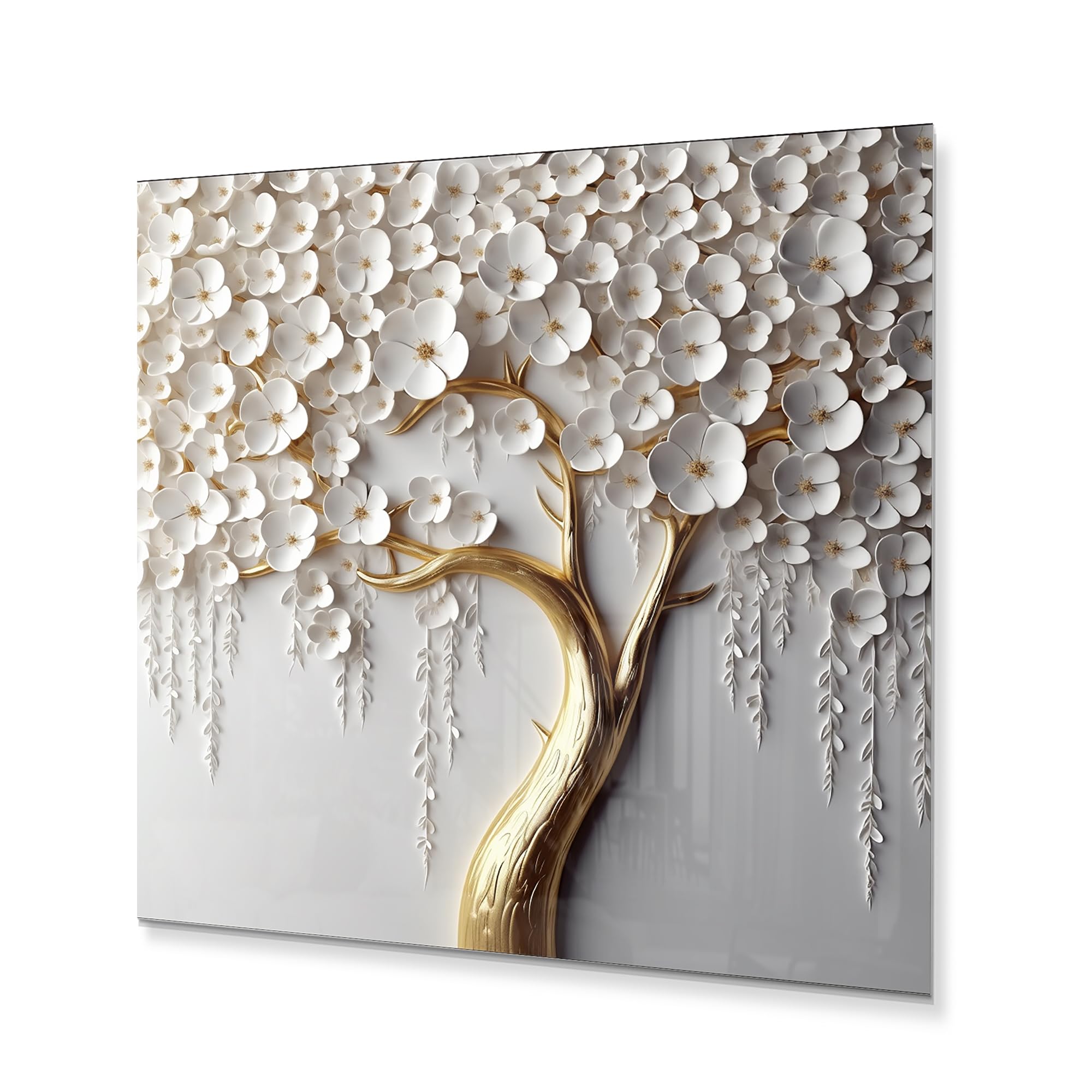Amazon.com: DesignQ Metal Art Wall Decor Garden of Branches White