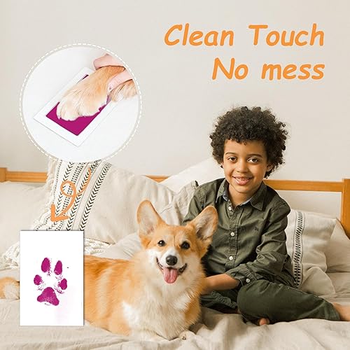 Miniatura 22 de Kit de impresión de huellas sin tinta, kit de impresión de huellas de perro, kit de impresión de nariz de perro, almohadillas de tinta de tacto Negro