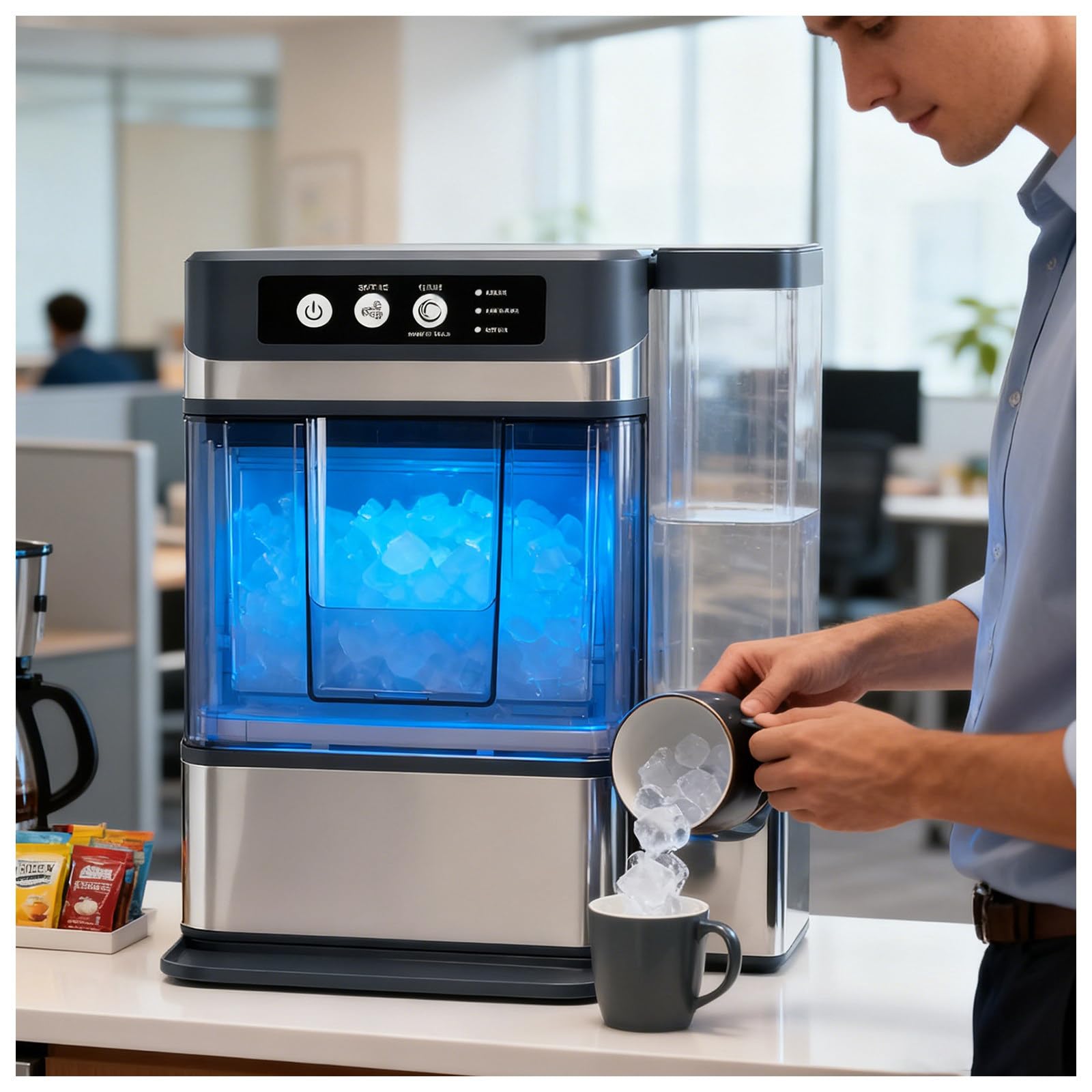 Machine à glaçons rapide 5 min autonettoyante grande capacité 17kg