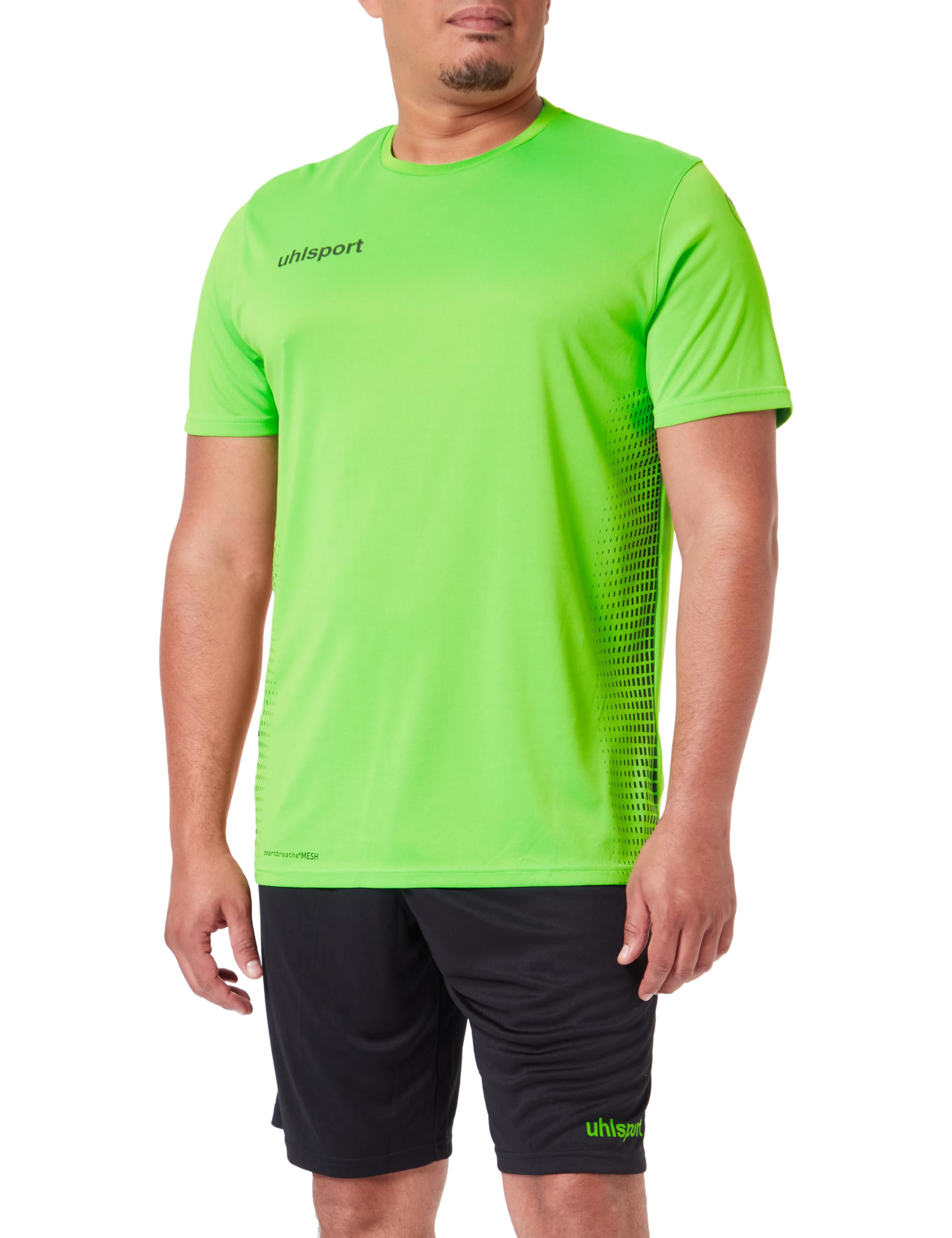 uhlsport Score Set de Maillot et Shorts Homme, Fluo Vert/Noir, FR : 3XL (Taille Fabricant : XXXL)