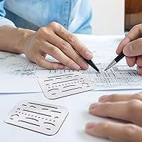 Vista 4 de 3 Pieces Eraser Shield Eraser Template Drafting Metal Erasing Shield Stainless Steel for Drawing Drafting Tool Artists