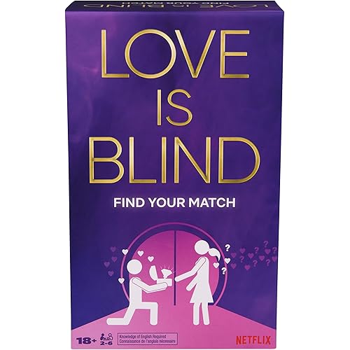 Spin Master Games, Love is Blind - Find Your Match, Based on the Hit Netflix Series, Party Games for Friendsgiving, Happy Hour, Bachelorette Party, Couple Activity Adults, 2-6 Players for Ages 18 & Up
