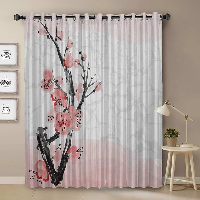 cherry blossom curtains