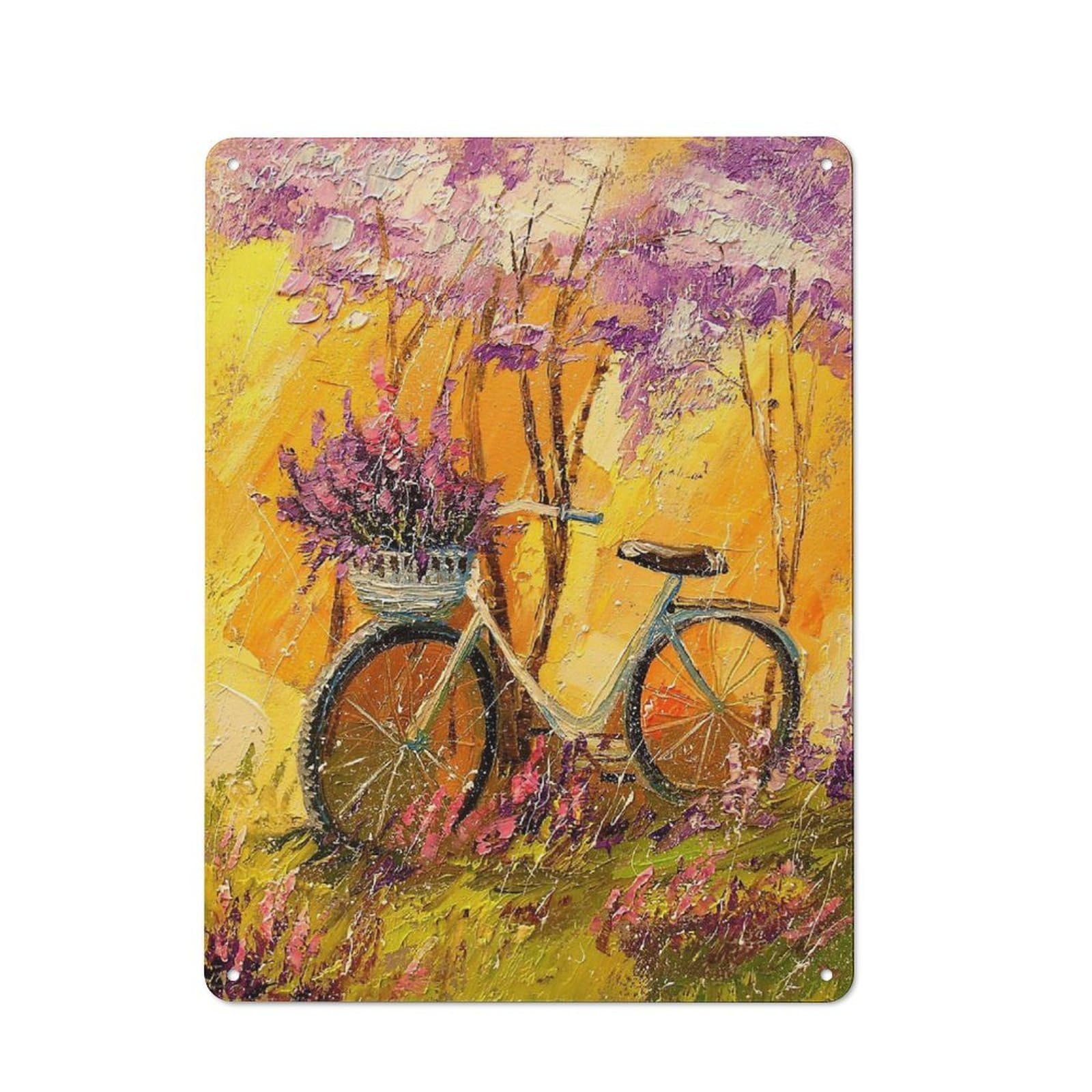Decorative Metal Plaque with My Bike Design 40x30cm, Loft Style Loft Wall Plaque for Modern Home, Workshop, Office Or Cafe