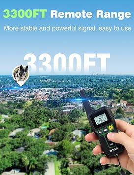 Bark Activated Shock Collar, 3300Ft Dog Bark and Training Collar Combo with Beep, Vibrate, Static & Auto Mode, IPX7 Waterproof Automatic Bark Collar for Small Medium Large Dogs (7-120lbs)