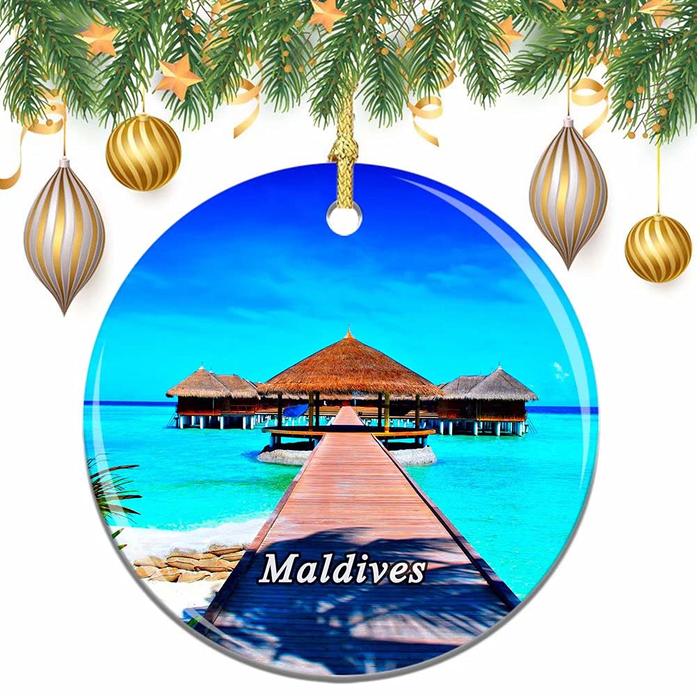 Desert Eagle Tcgj3747 Maldives Christmas Xmas Tree Ornament Decoration Wedding Hanging Pendant Decor City Travel Souvenir Collection