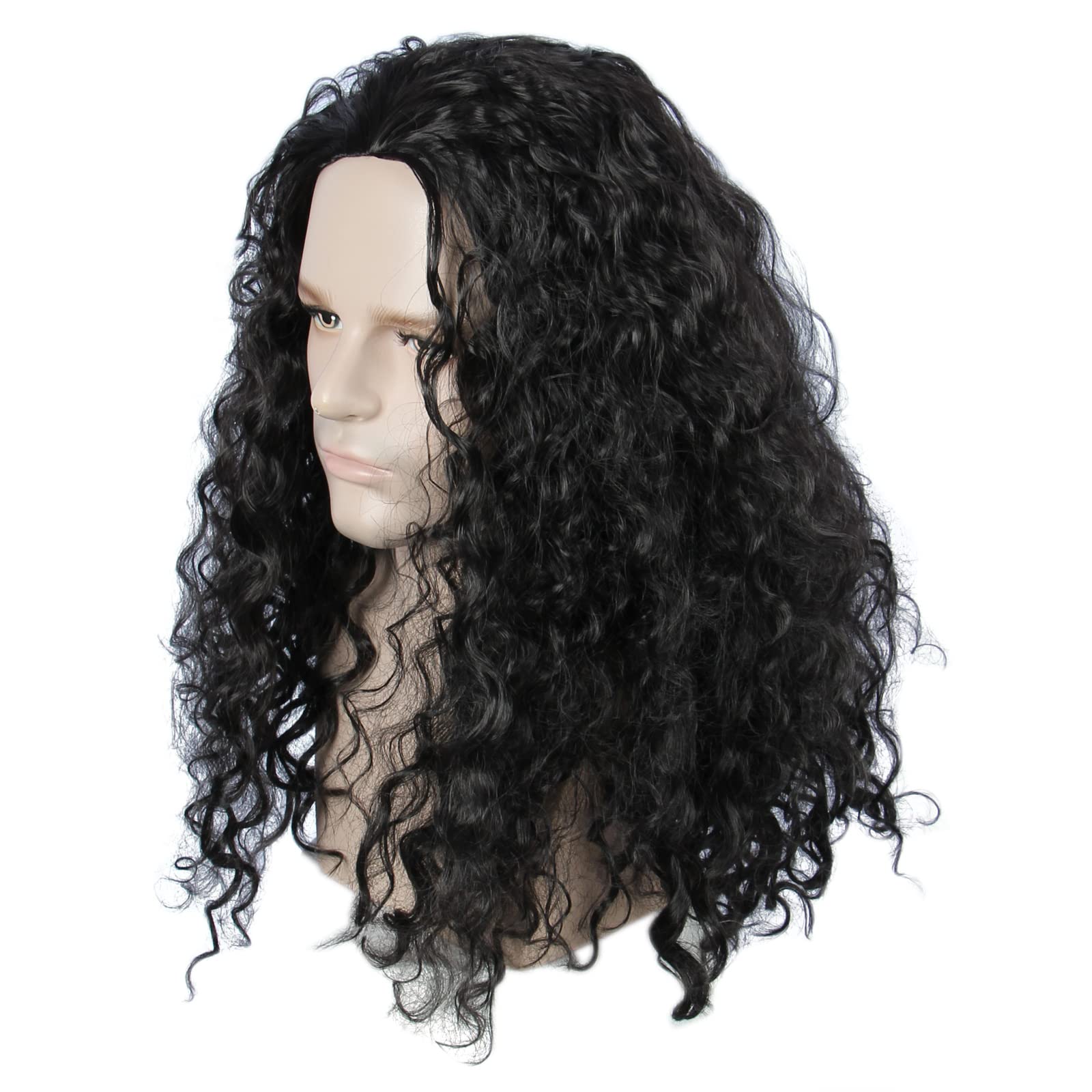 NEW ! 10x8 Women Luxury Hair Straight Curly Costume Wig Black Amazon.com: Miss U Hair Unisex Long Curly Hair Party Movie  main image 3
