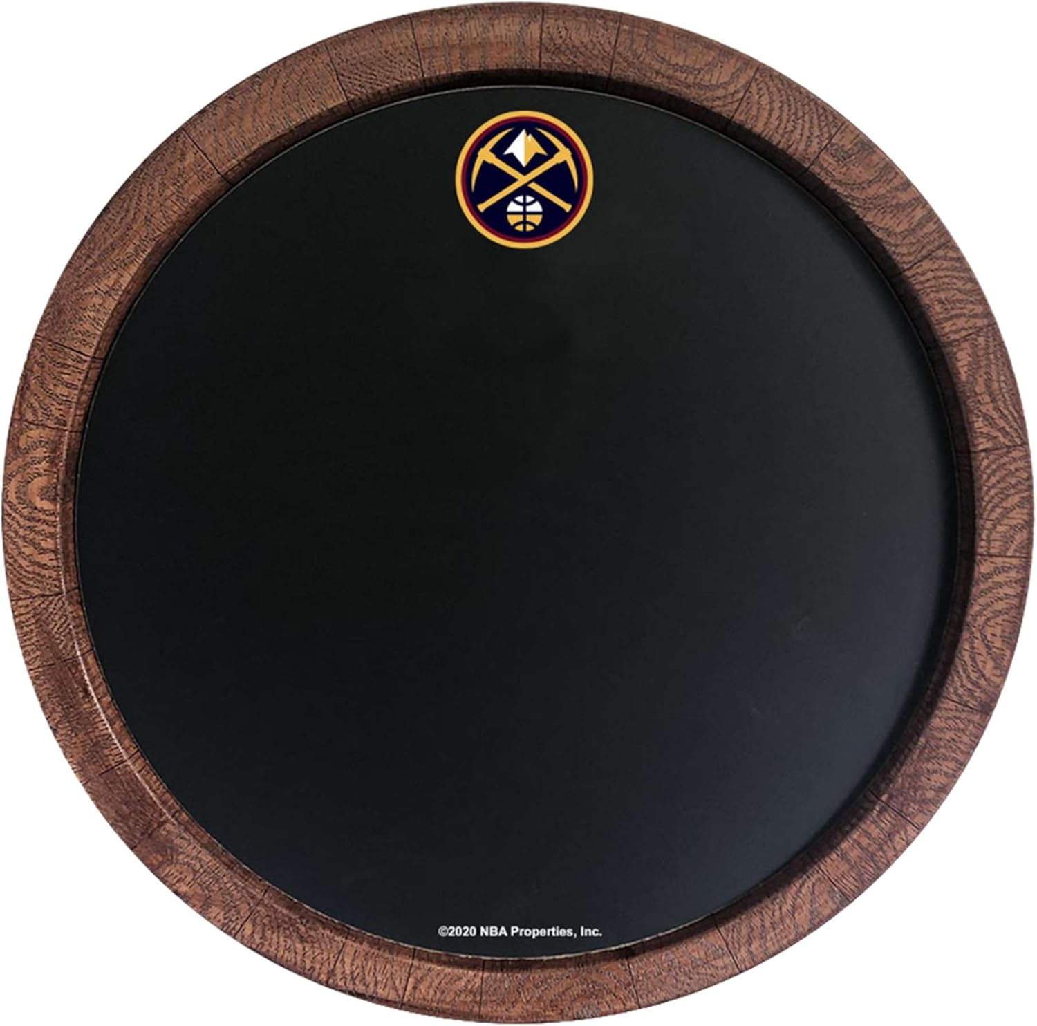 The Fan-Brand NBA Denver Nuggets: Chalkboard Faux Barrel Top Sign- Sports Decor for Home, Game Room, Fan Cave & Garage - USA Made