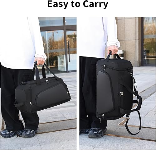 Miniatura 7 de Bolsa de gimnasio impermeable con compartimento para zapatos y humedad para hombresmujeres, bolsas deportivas para entrenamiento, fitness, viajes