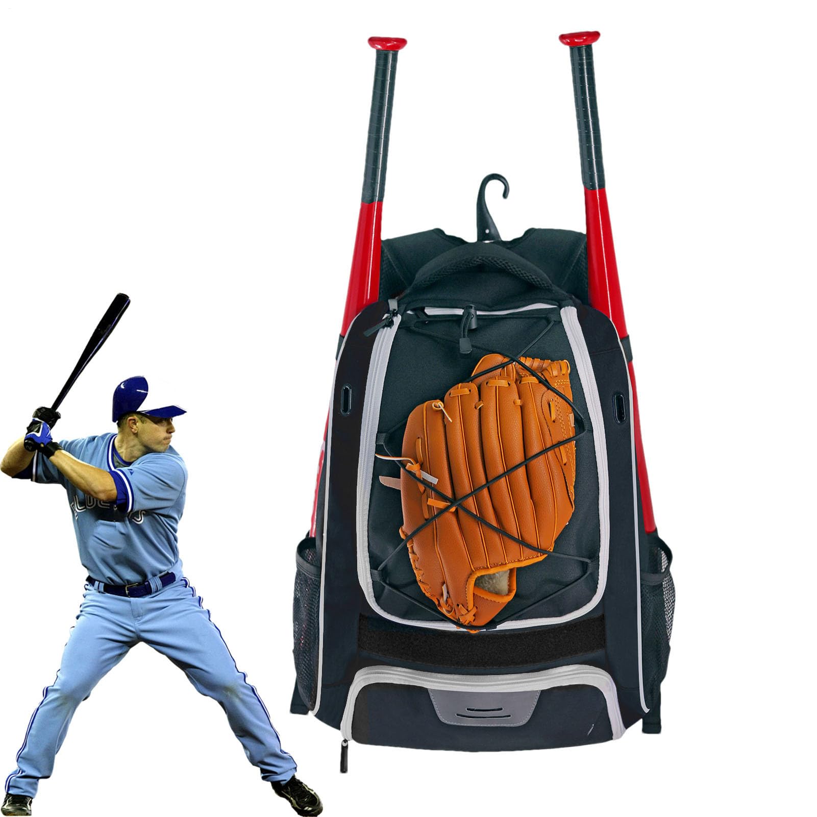 Torba na rakietę, baseball, torba na sprzęt baseballowy, torba softballa, plecak na sprzęt baseballowy dla dorosłych, odporny na rozdarcie, młodzieżowy plecak baseballowy