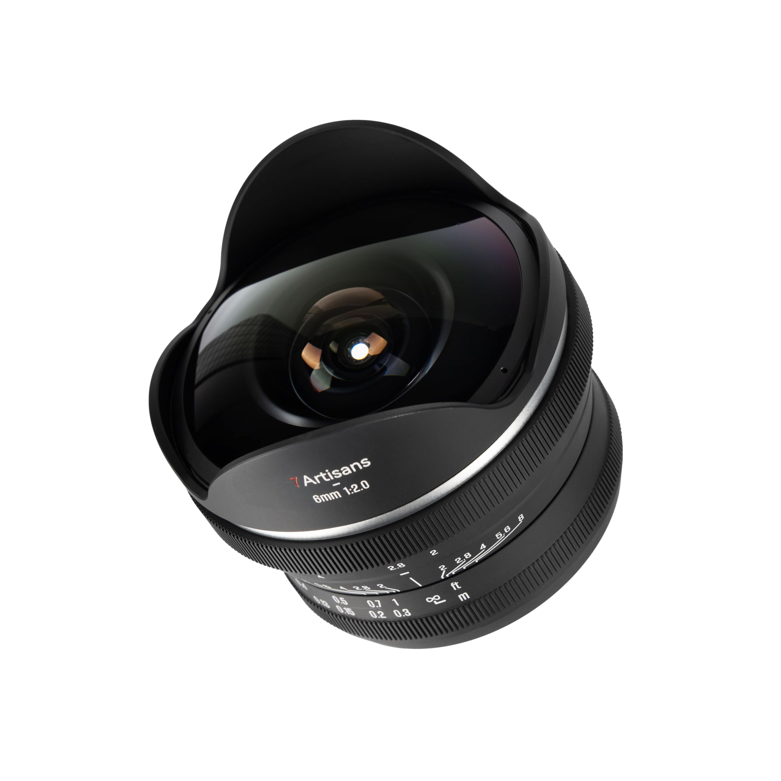 7artisans Obiettivo Fisheye 6 mm f2 APS-C ultra grandangolare, messa a fuoco manuale con angolo di 220° per fotocamere Canon RF