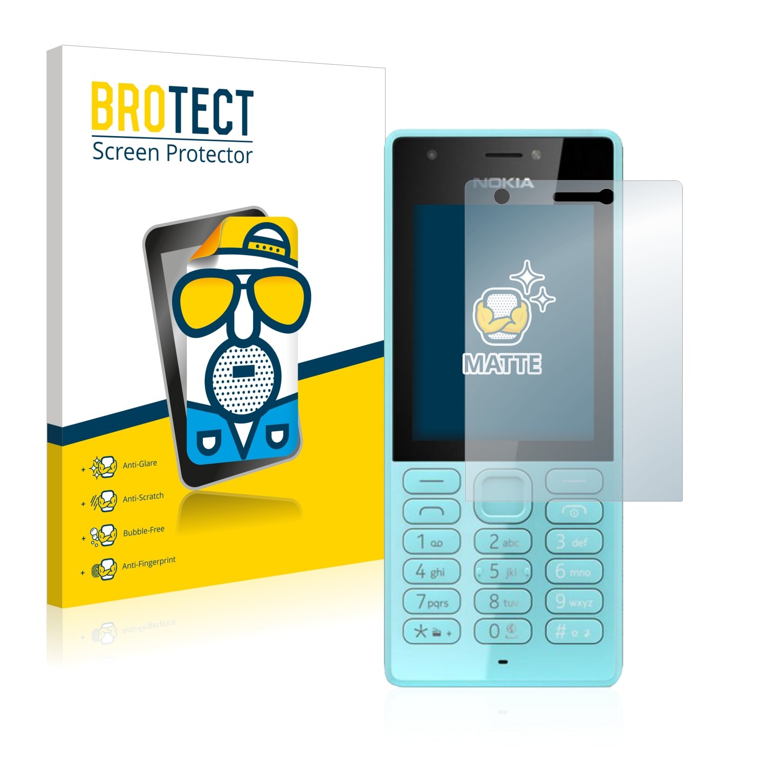 Brotect Pellicola Protettiva Opaca Per Nokia 2 - Antiriflesso, Anti-Graffio, 2 Pezzi, Made In Germany