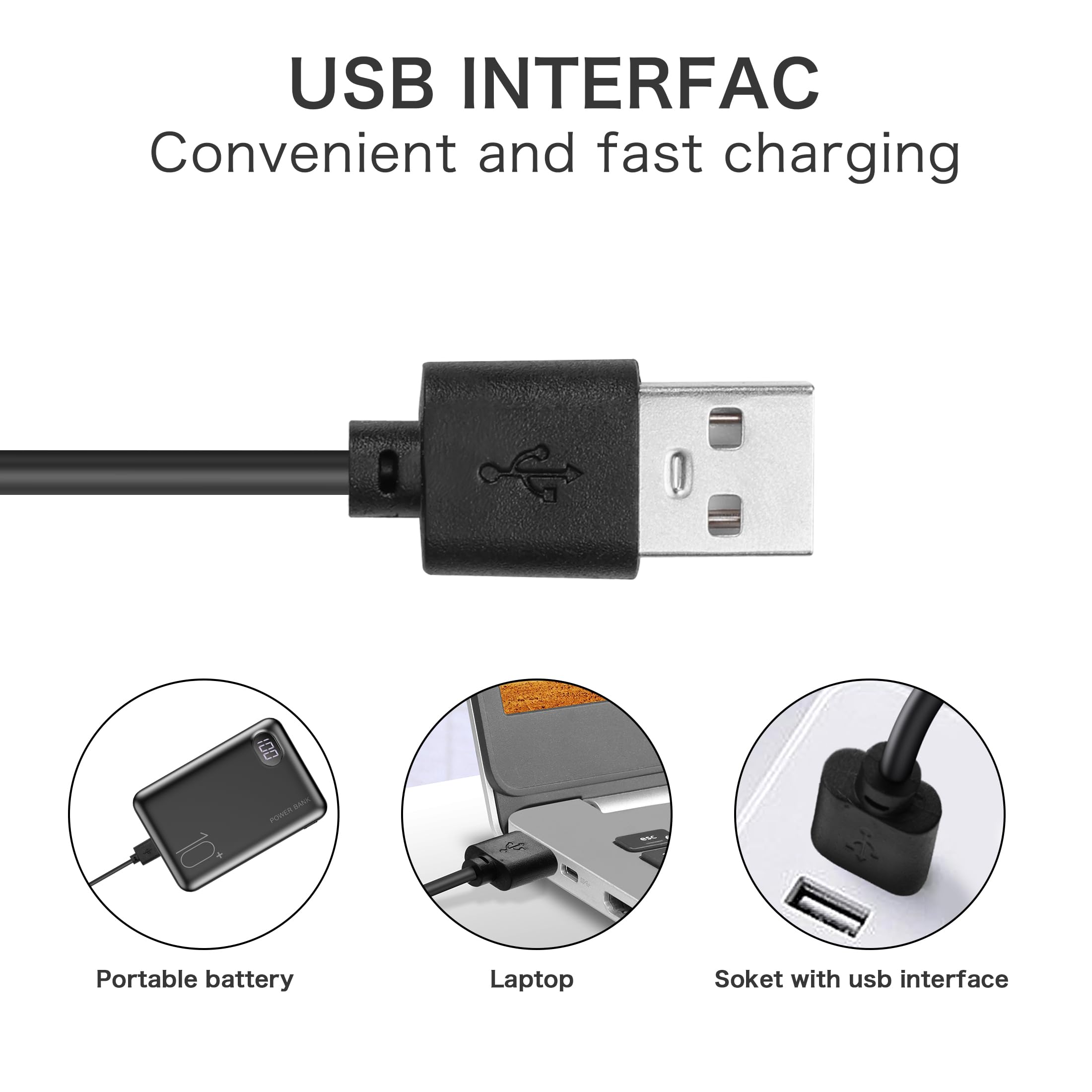 YAODHAOD Kabel ładujący USB 4,8 V 5,4 V kompatybilny z nożem do usuwania włosów Panasonic Shaver do ES-LA63 ES-LA93 RE7-51 RE7-59 RE740 RE768 ES-LV95 Szczotka do zębów RC1-80