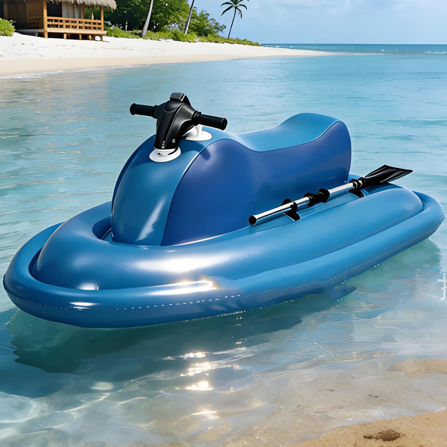 QuinteZhenTially Inflatable Jet Boat Ski,Sea Diving Swimming Equipment,with 500w Electric Thruster Underwater Scooter,Thruster Speed 1800–2700 Rpm,for Diving & Swimming Enhancement 16000mAh