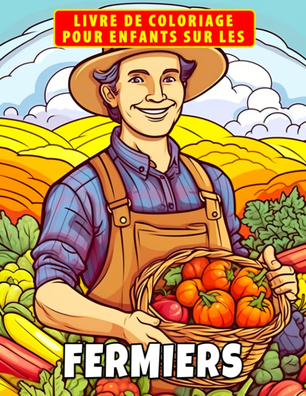 Livre de coloriage de fermier pour enfants: 30 pages de coloriage sur le thème de la ferme pour enfants et adultes idéales pour se détendre et soulager le stress parfaites comme cadeaux