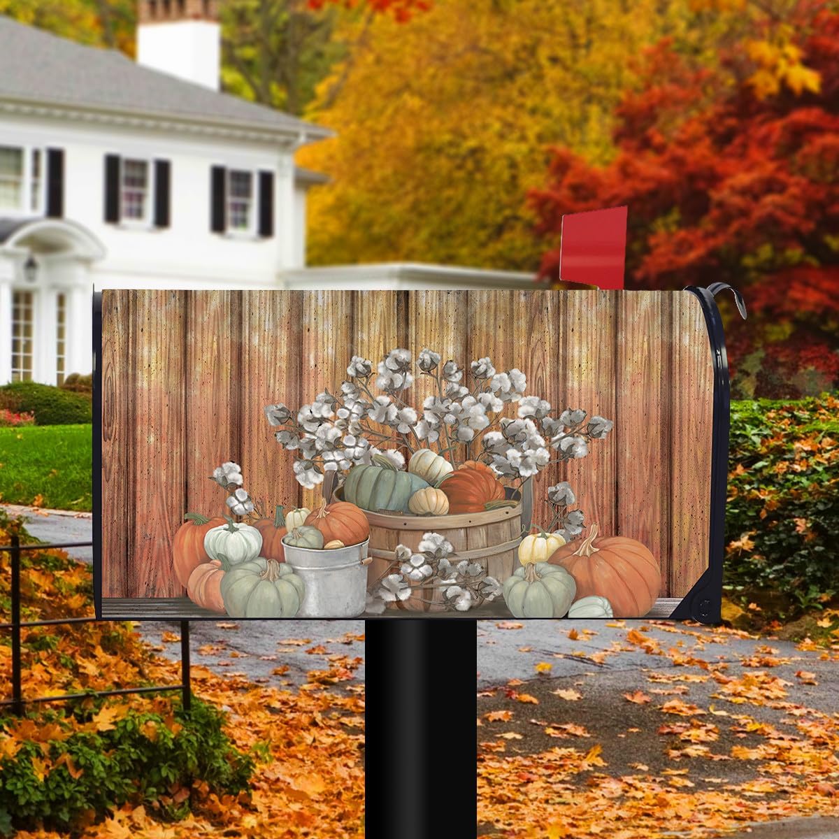 Briarwood Lane Pumpkins and Willows Autumn Mailbox Cover