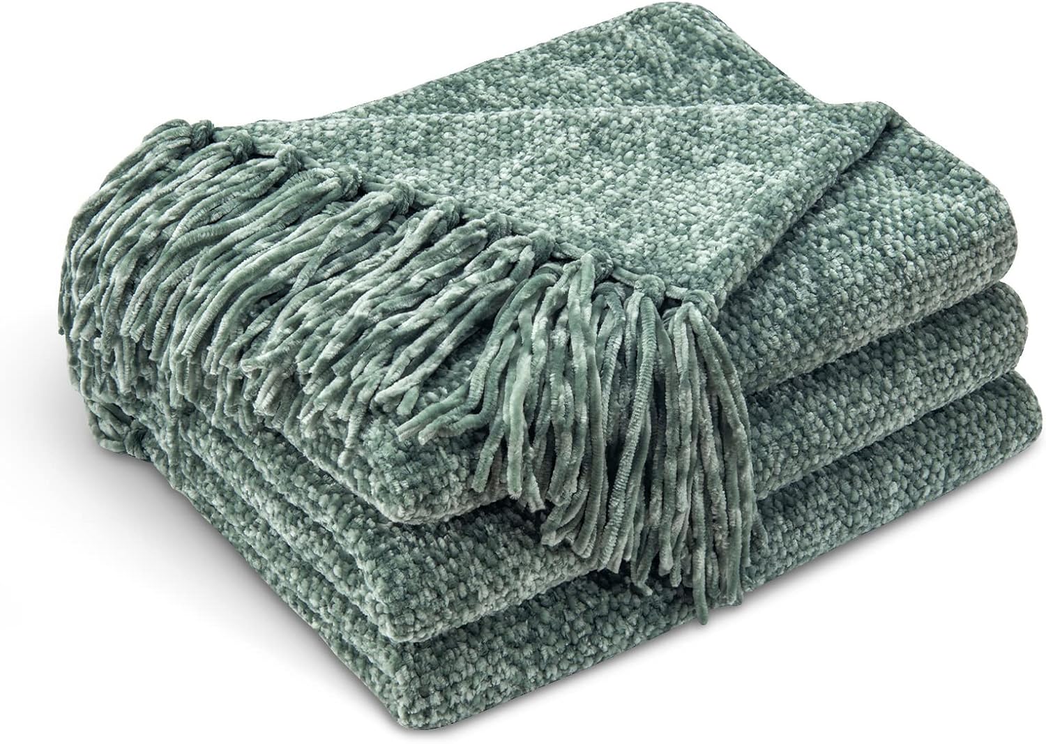 CozeCube Chenille Throw Blanket for Couch, Cozy Soft Throw