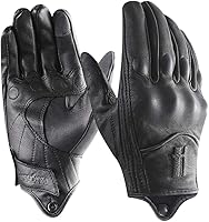 Vista 7 de Harssidanzar Guantes de cuero de motocicleta para hombre pantalla táctil GM028