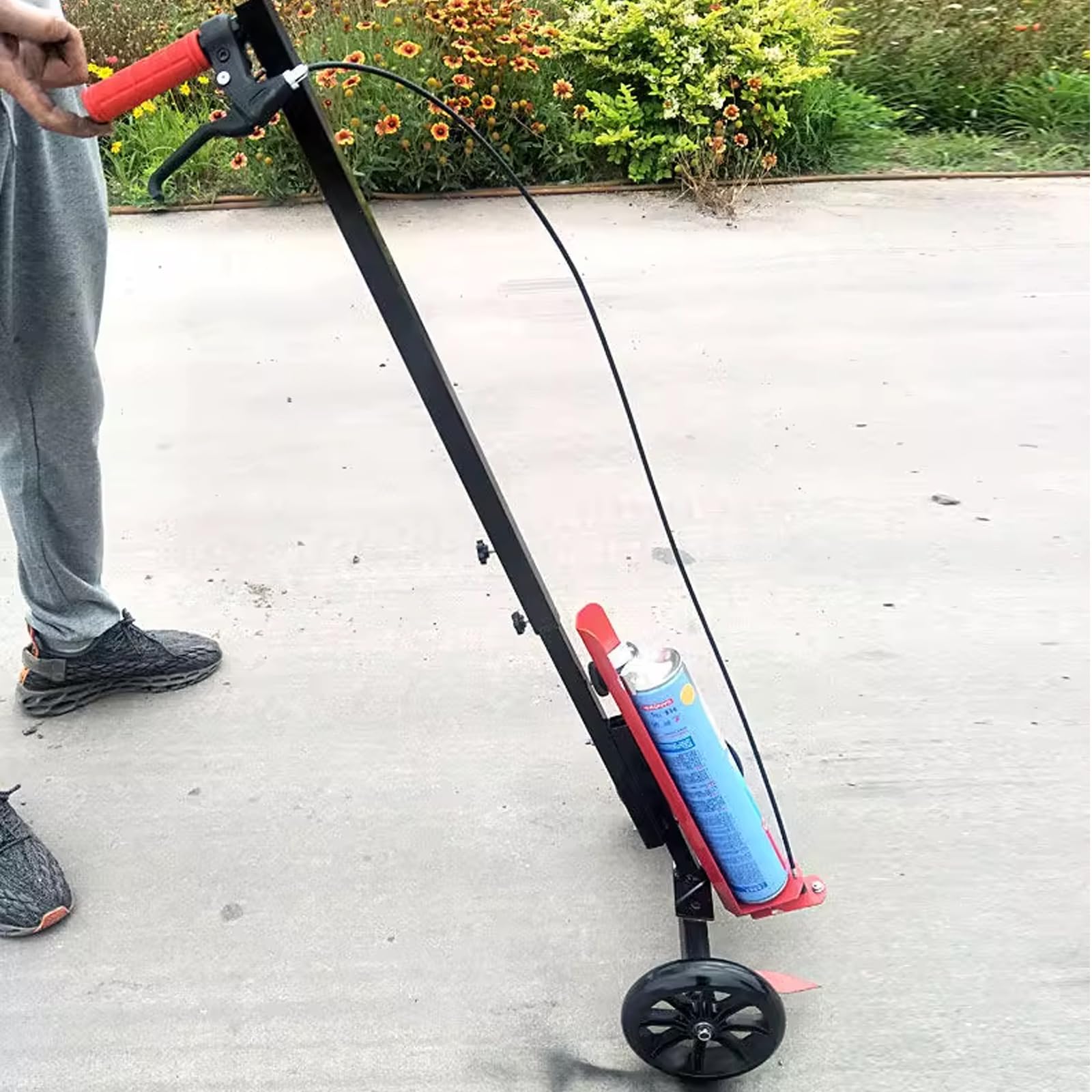 IUokLU Parking Lot Line Striping Machine with Adjustable Width, Precise Marking for Roads and Sports Fields, Compatible with Inverted Paint