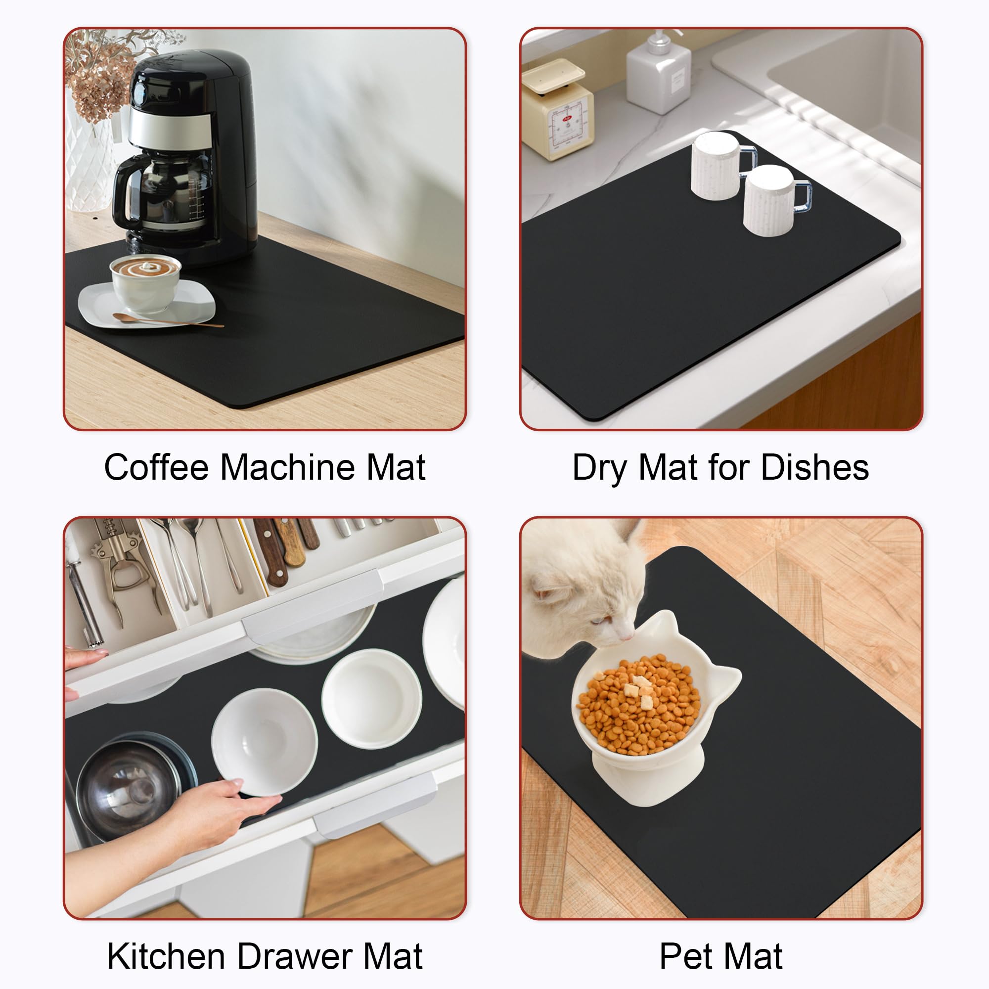 Silikon Abtropfmatte 40x60cm - Hitzebeständige Unterlage Für Kaffeemaschine