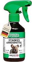 RepellShield® MausEx+ Mäuseabwehr Spray mit Geraniol -250ml- Mäusespray & Rattenabwehr für Innen & Außen - Pfefferminzöl - Mäuse vertreiben & Ratten fernhalten, Ohne Rückstände