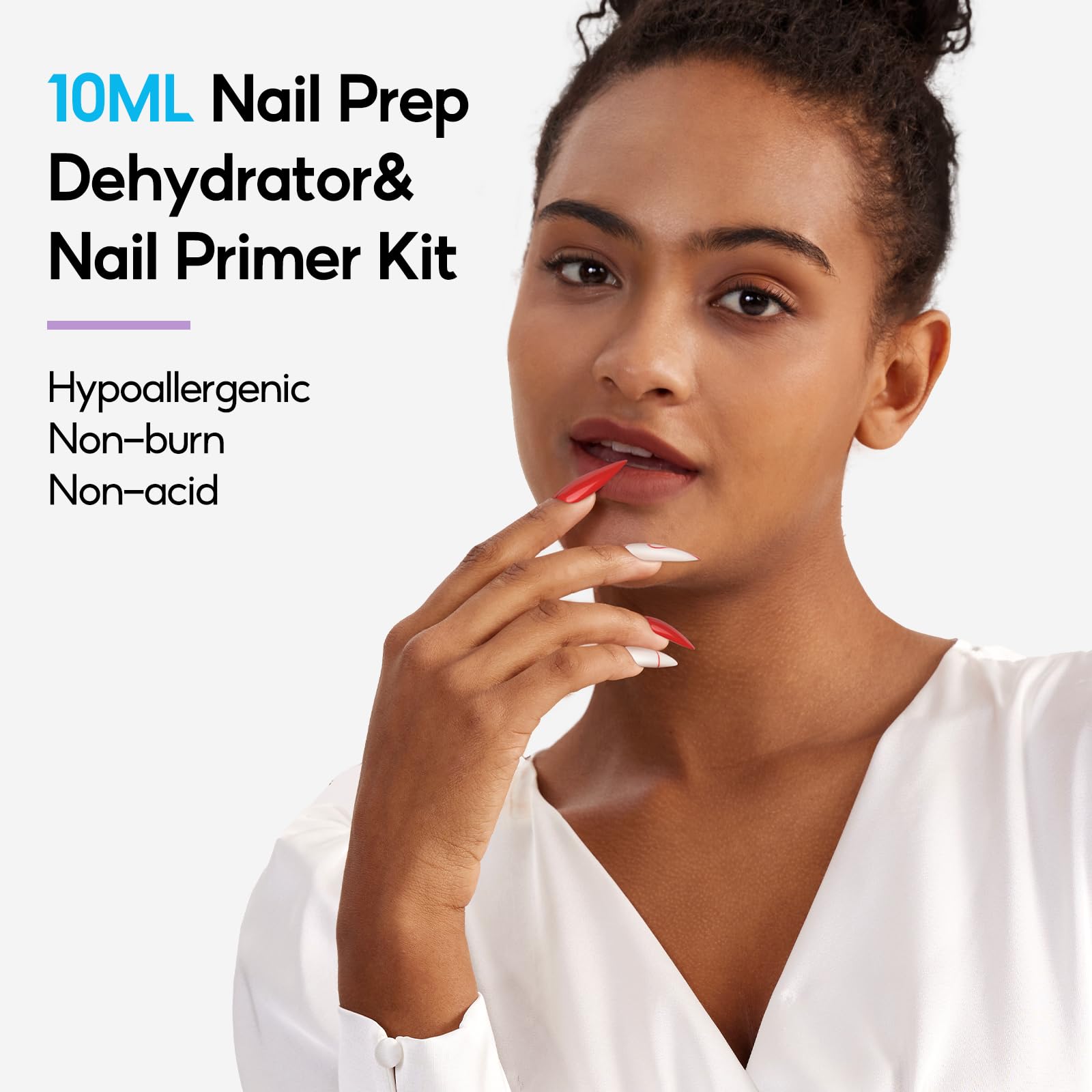 PEACECOLOR Nail Dehydrator and Primer Set,2PCS 10ML Professional Fast Air Dry Nail Prep Dehydrate & Nail Bond Primer Set - Image 4