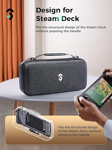 Miniatura 2 de SOOMFON Funda de transporte para cubierta de vapor, funda de transporte rígida protectora con adaptador integrado, funda de transporte portátil de