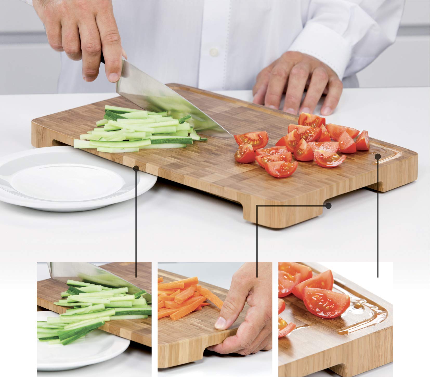 Tescoma 379890 Azza Tagliere Rettangolare, bambù, 40 x 26 cm, 1 Pezzo