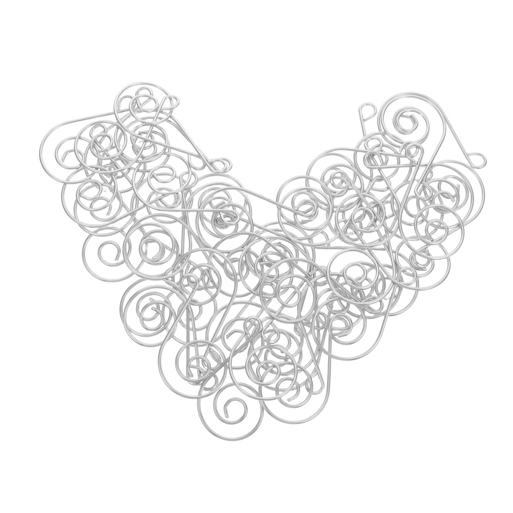 STOBAZA Luxury Christmas Tree Decorations Hooks 50pcs S-Shape Spiral Ornament Hangers Stainless Steel Wire for Ornaments Easy Hang