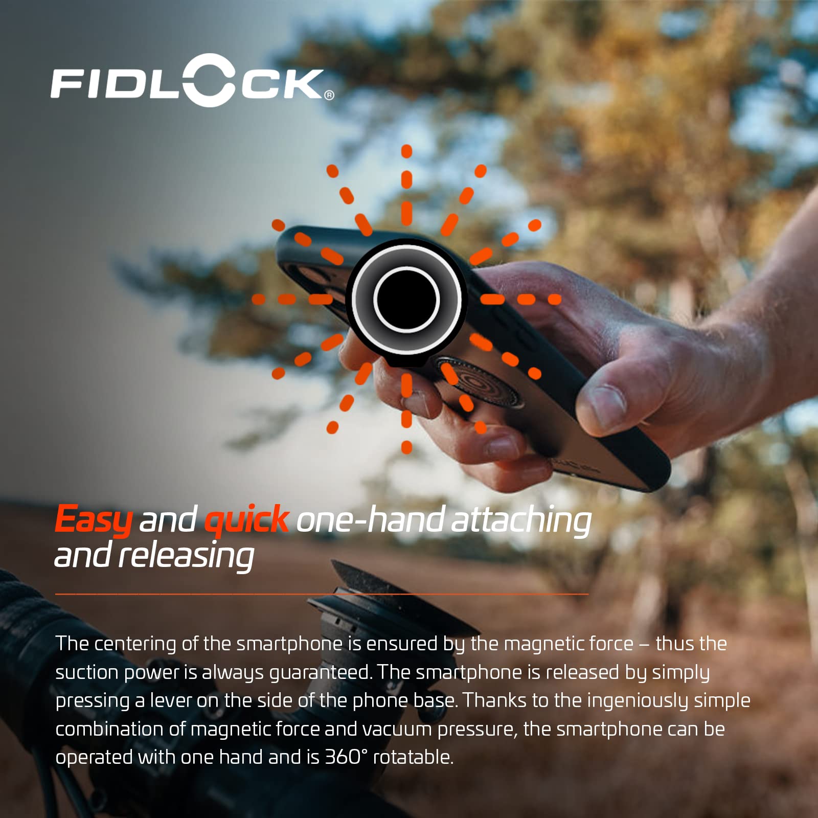 Fidlock Support de téléphone portable vélo iPhone Samsung iPhone 11 Pro iPhone 11 Pro Max iPhone 8/SE2 Galaxy S20 Galaxy S20+ Galaxy S20 Ultra