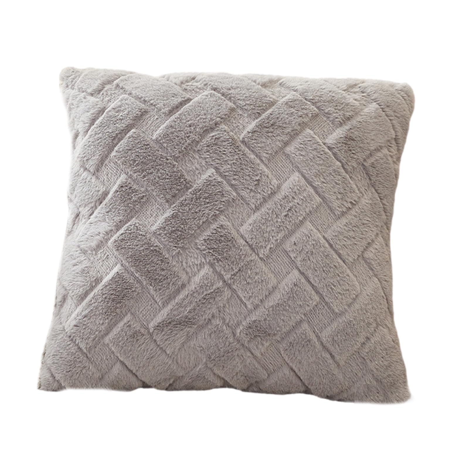 SHYYOULQE Plushes Faux Furry Decorative Pillowcase in Stylish Striped Pillow Covers Enhancing Homes Aesthetic 17.72x17.72in Soft Plushes Cushions Covers
