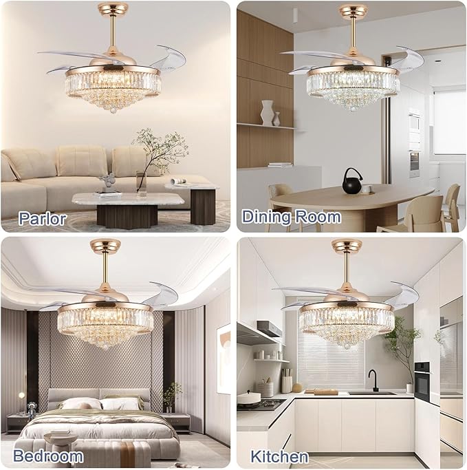 Ventilador de Techo 52'' con Luz y Control Remoto, Aspas Ret miniatura 6