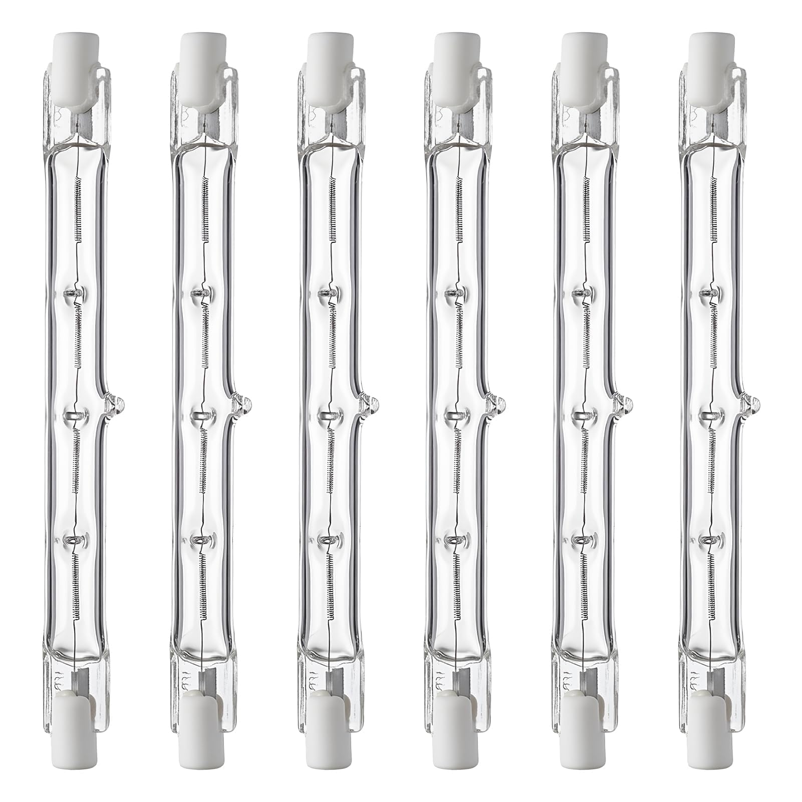 Lizricona 6PCS R7S Halogen Bulb 118mm, Double Ended Linear Floodlight Bulb, 230W 220-240V Dimmable 2700K Warm White, Replacement Lamp for Security Light Garden Home Hotel Commercial Lighting