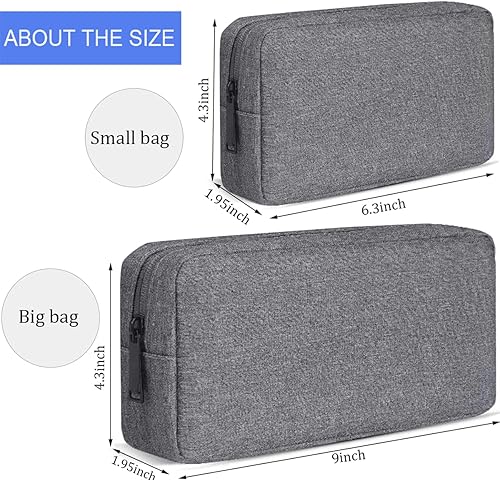 Miniatura 2 de Bolsa organizadora electrónica de viaje, impermeable, portátil, almacenamiento de accesorios electrónicos, funda multifuncional para USB, cable,