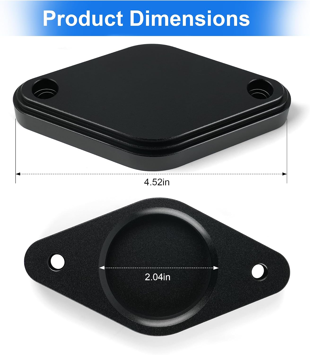 Intake Resonator Cover Plate for Chevy/GMC 2011-2016 Duramax 6.6L LML Diesel - Black