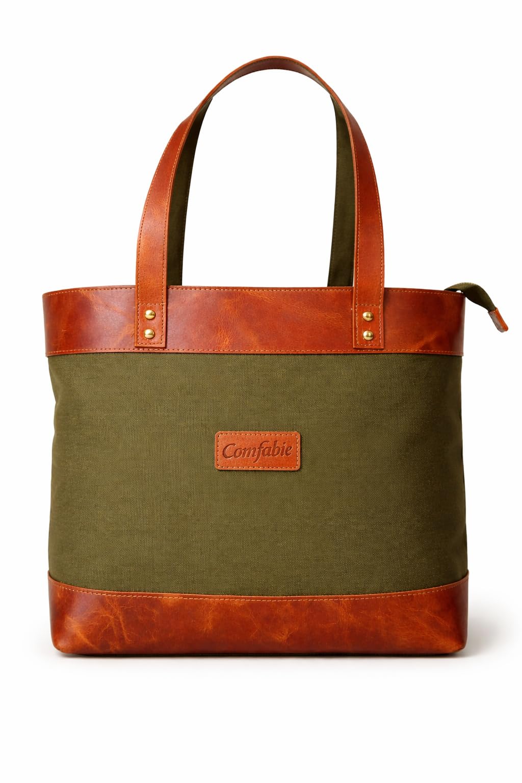 comfabie tote Bag for Women Handcrafted Women's Canvas Bag with pure Leather Shoulder Tote Bag & Handbag for Office and College | Women Office Bag for Ladies | Ladies Purse Handbag-picture-34