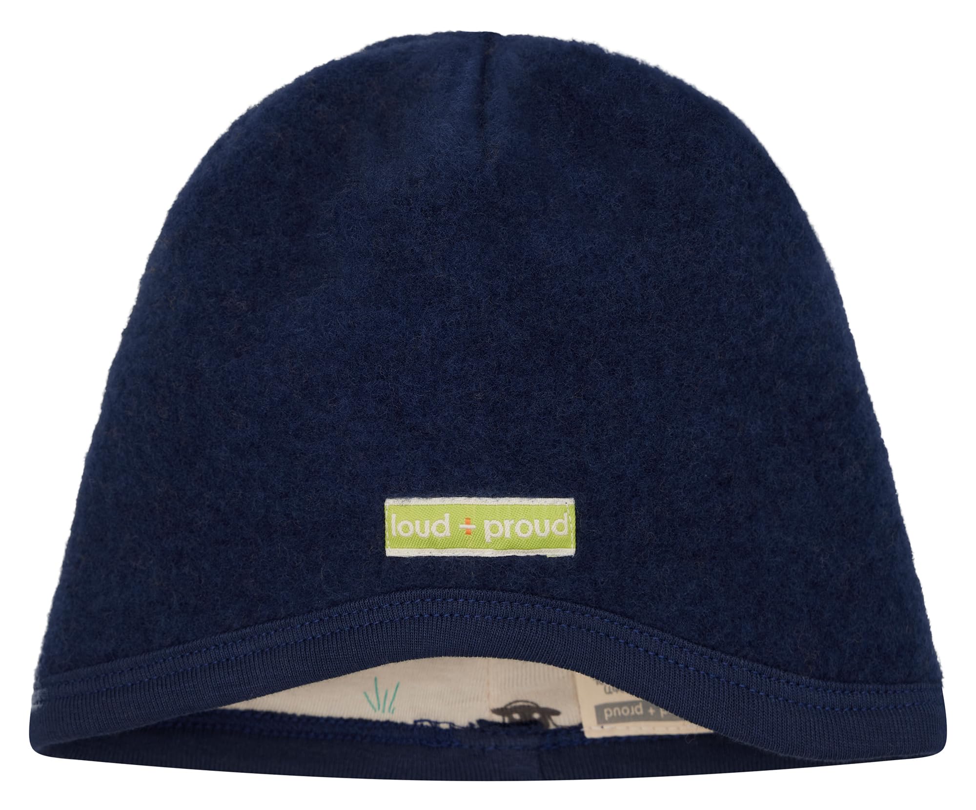 loud + proud Unisex Kinder Wollfleece, GOTS Zertifiziert Mütze
