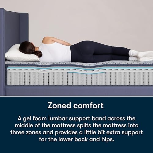 Vista 2 de Serta Five Star Colchón Tranquility de 12 pulgadas firme – Individual – Soporte zonificado, alivio de presión, enfriamiento – Cama en una caja