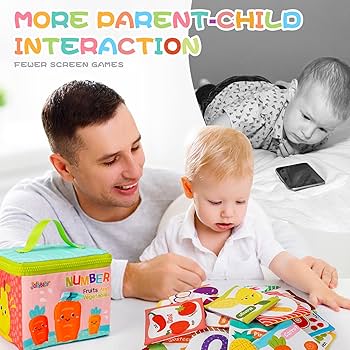 Amazon.com: Jollybaby Reusable Soft Flash Cards for Baby 0-6-12-18