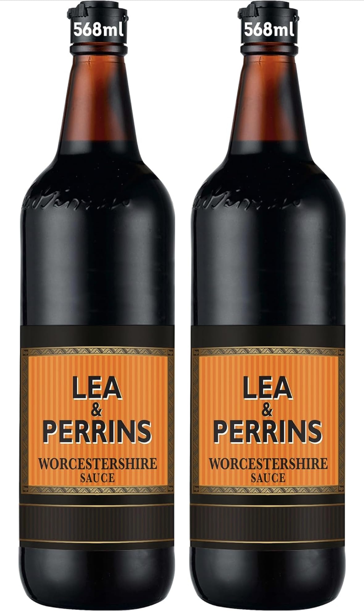 Combo de Lea & Perrins Worcestershire Sauce la salsa negra de los chef y maestros en la cocina recetas inigualables- 2 x 568ml