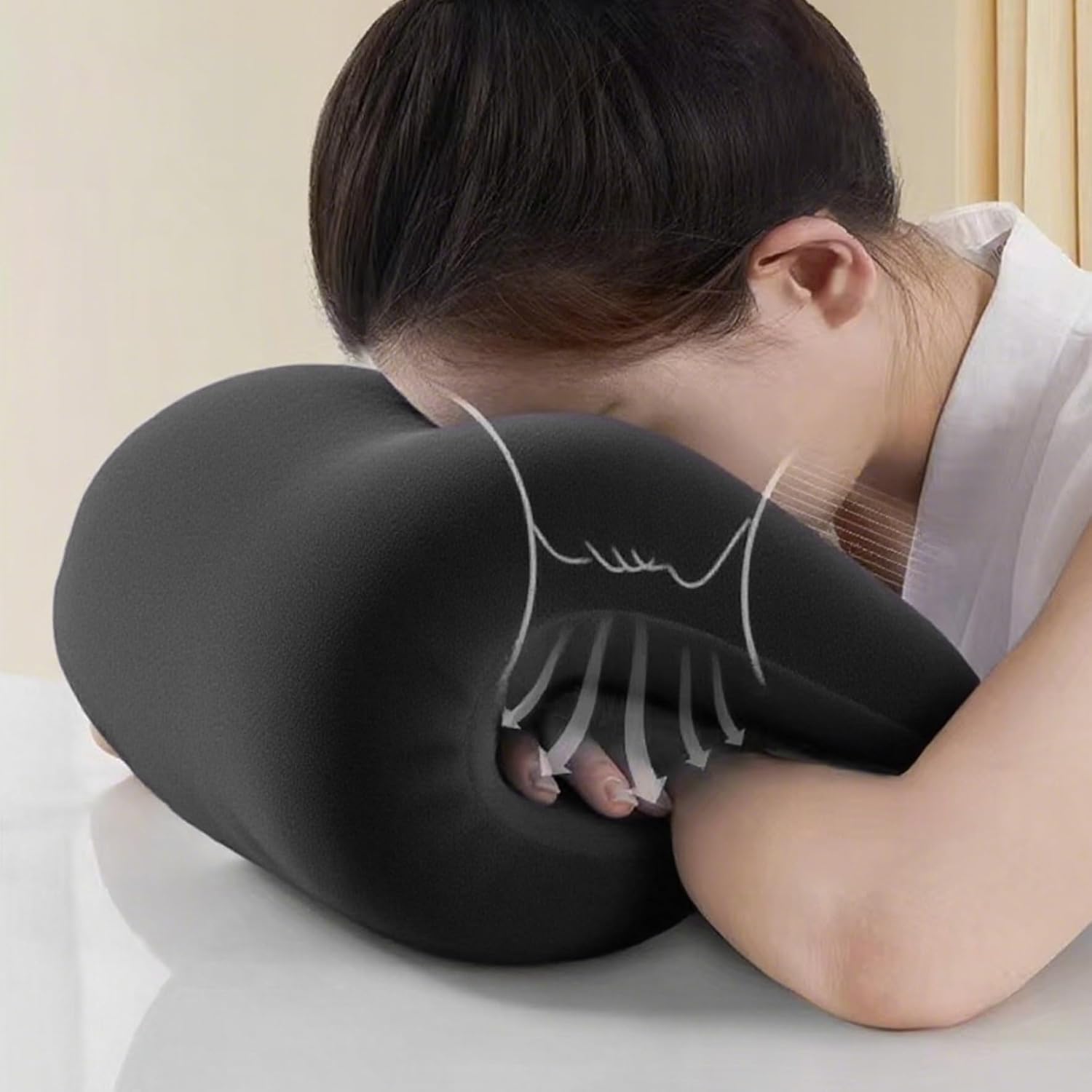 Office Chair Headrest, 9.5x11.8x7.1 Inch 2-in-1 Memory Foam Desk Pillow ＆ Head Rest for Office Chair image 2