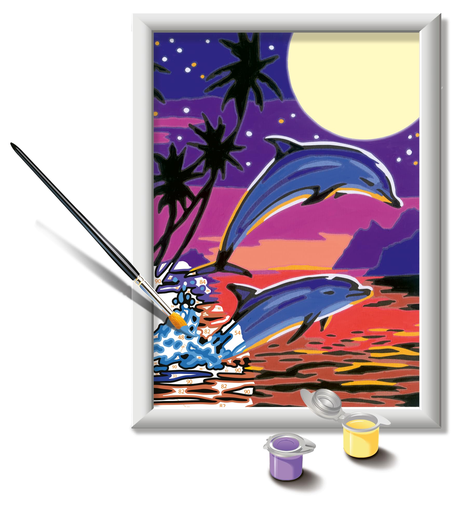 Ravensburger - Jeux créatifs - Numéro d'art - petit - Dauphins joueurs