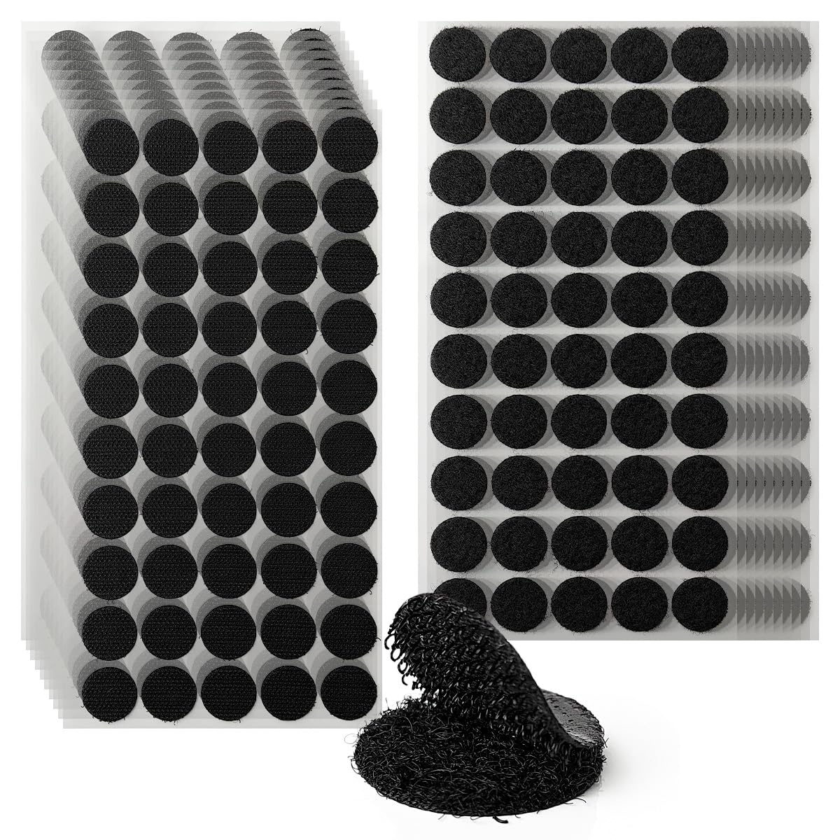 1000 Pcs (500 Pairs) 0.79inch Diameter Hook and Loop Fastener Self Adhesive Dots, Excellent Grip, Small Circle Dots Stickers Tapes,for Sewing, Crafting,DIY,Wall Adhesive Strips