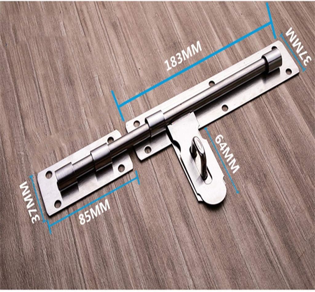 Gate Bolt,Door Bolt Snib, Stainless Steel Windows Slide Latch Hasp Door Bolt with Screw for Home Gate Bathroom Cabinet Safety Lock Hardware (Color:8 inch) (Color : 12 Inch)
